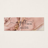 Certificat cadeau d'aquarelle rose moderne (Devant)