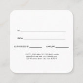 Certificat cadeau d'arbre de Noël d'aquarelle mode (Dos)