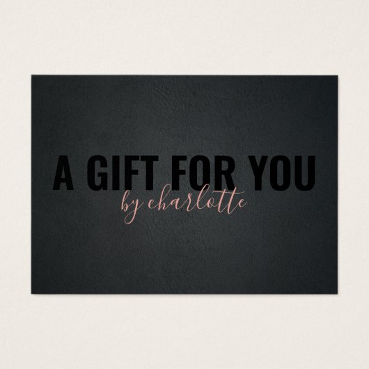 Certificat cadeau d'artiste maquillage rose noir t (Devant)