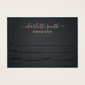 Certificat cadeau d'artiste maquillage rose noir t (Dos)