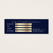 Certificat cadeau de beauté Blue Navy Gold Lash ma (Dos)