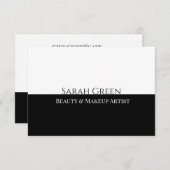 Certificat cadeau de beauté noir et blanc moderne (Devant / Derrière)