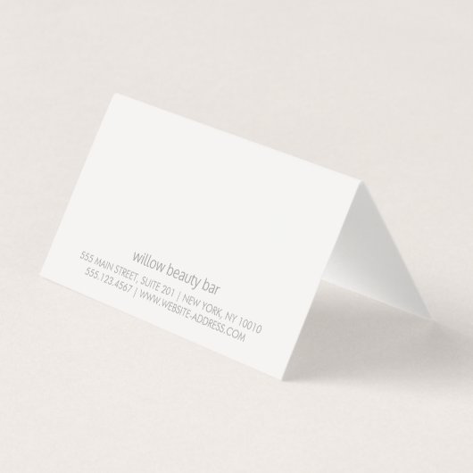 Certificat cadeau de beauté Spa moderne Salon (Back)