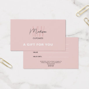 Certificat-cadeau de boulangerie avec logo monogra