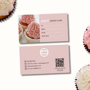 Certificat-cadeau de boulangerie photo de logo per