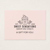 Certificat cadeau de boulangerie rose moderne (Devant)