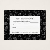 Certificat cadeau de boulangerie rose moderne (Dos)