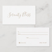 Certificat Cadeau de Calligraphie de Simple Script (Devant / Derrière)