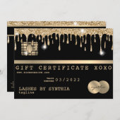 Certificat cadeau de carte de crédit Ajouter votre (Devant / Derrière)