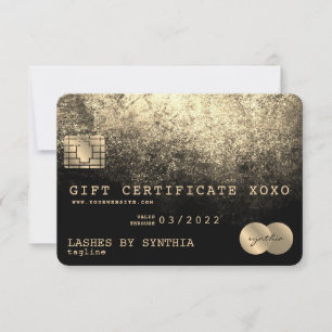 Certificat cadeau de carte de crédit Ajouter votre