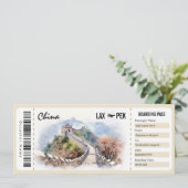 Certificat cadeau de carte d'embarquement surprise (Debout devant)