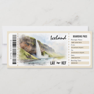 Certificat cadeau de carte d'embarquement Surprise