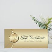 Certificat cadeau de carte en rack dentaire Gold M (Debout devant)