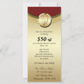 Certificat cadeau de carte en rack dentaire Gold M (Dos)