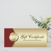 Certificat cadeau de carte en rack dentaire Gold M (Debout devant)