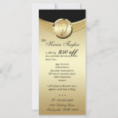 Certificat cadeau de carte en rack dentaire Gold N (Dos)