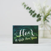 Certificat Cadeau de Ciseaux Vert Or pour Coiffeur (Debout devant)