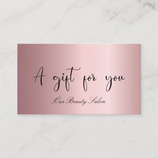 Certificat cadeau de code qr rose vif (Devant)
