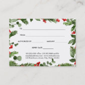 Certificat cadeau de courge de Berry Rouge Feuille (Dos)