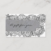 Certificat cadeau de fleurs de marbre (Devant)