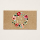 Certificat Cadeau de Guirlande Florale Rustique Él (Devant)