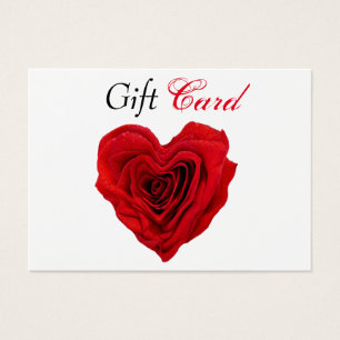Certificat cadeau de la Saint-Valentin en forme de