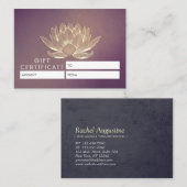 Certificat cadeau de l'instructeur de méditation Y (Devant / Derrière)