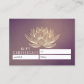 Certificat cadeau de l'instructeur de méditation Y (Devant)