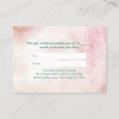 Certificat cadeau de l'instructeur YOGA Pose de mé (Dos)