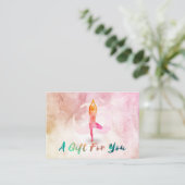 Certificat cadeau de l'instructeur YOGA Pose de mé (Debout devant)