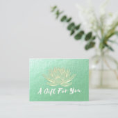 Certificat cadeau de l'instructeur YOGA Studio Gol (Debout devant)