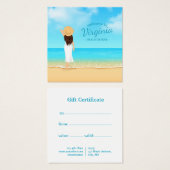 Certificat Cadeau de Location de Maison de Plage S (Devant & derrière)