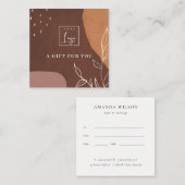 Certificat cadeau de logo Abstrait rouille orange  (Devant / Derrière)