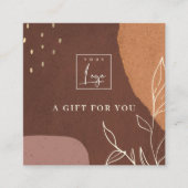 Certificat cadeau de logo Abstrait rouille orange  (Devant)