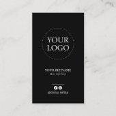 Certificat cadeau de logo Black Business moderne (Devant)