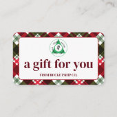 Certificat cadeau de logo personnalisé de Noël (Devant)