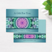 Certificat cadeau de mandala turquoise moderne (Bureau)