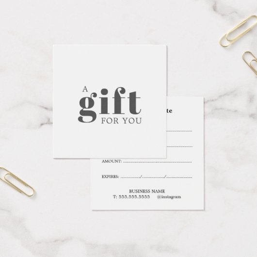 Certificat Cadeau de Maquilleur Propre (Bureau)