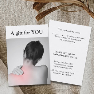 Certificat Cadeau de Massage Élégant Moderne