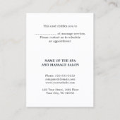 Certificat cadeau de massothérapeute moderne et él (Dos)