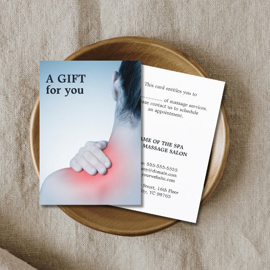 Certificat cadeau de massothérapeute moderne et él