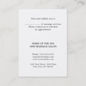 Certificat cadeau de massothérapeute moderne et él (Dos)