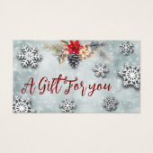 certificat cadeau de Noël/botanique de vacances (Devant)