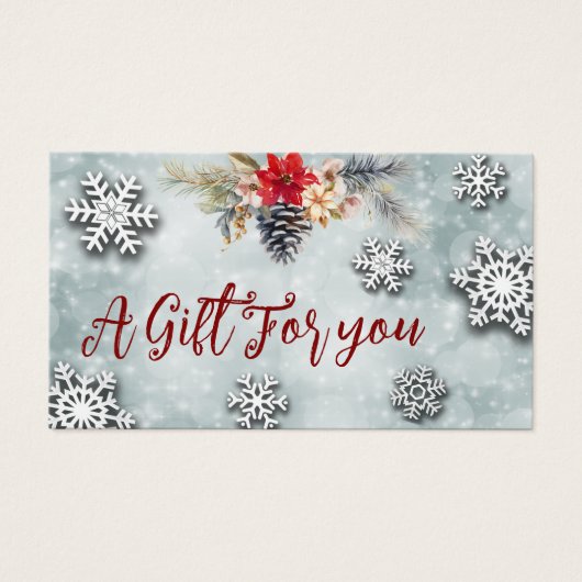 certificat cadeau de Noël/botanique de vacances (Devant)
