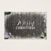 Certificat cadeau de Noël d'affaires Rustic Wood (Devant)