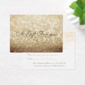 Certificat cadeau de Noël/de vacances en or gliter (Bureau)