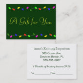 Certificat cadeau de Noël d'entreprise (Devant / Derrière)