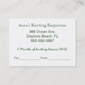 Certificat cadeau de Noël d'entreprise (Dos)