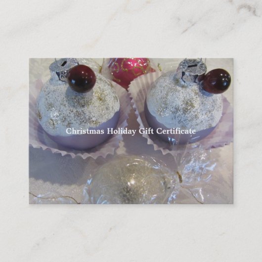 Certificat Cadeau de Noël Fantaisie Vierge (Devant)