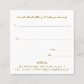 Certificat cadeau de Noël festif (Dos)